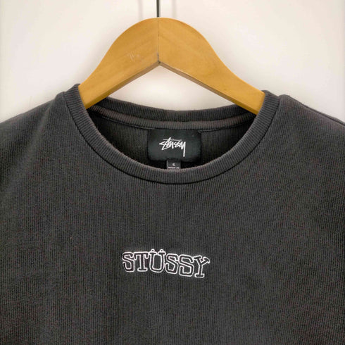 ステューシーウィメン Stussy Women フロント刺繍 リブクルーネック レディース JPN:S