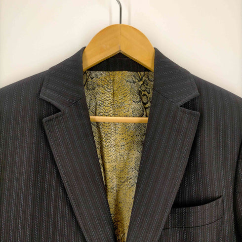 justcavalli マロッコ製ストライプテーラードジャケット メンズ 46