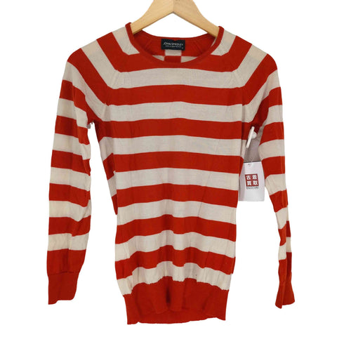 ジョンスメドレー JOHN SMEDLEY MADE IN Great Britain メリノウールボーダーニット レディース JPN:S