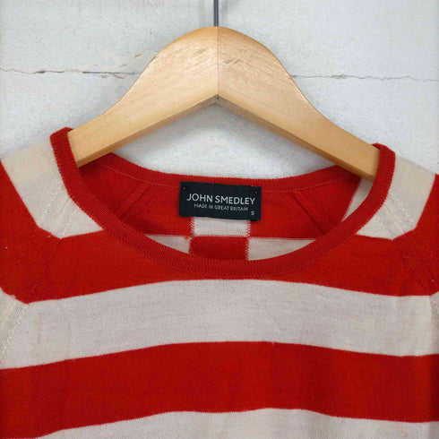 ジョンスメドレー JOHN SMEDLEY MADE IN Great Britain メリノウールボーダーニット レディース JPN:S