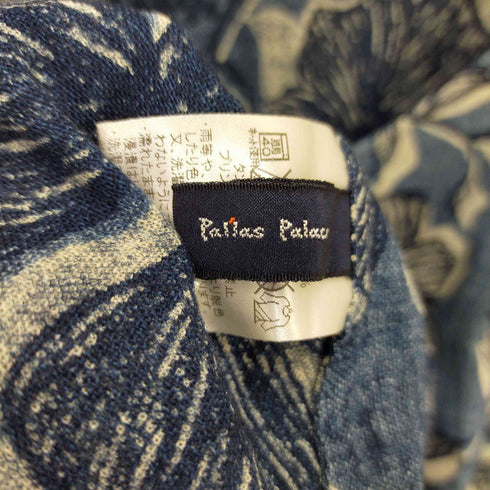 パラスパレス PALLAS PALACE インディゴ フラワー ノースリーブブラウス レディース 0