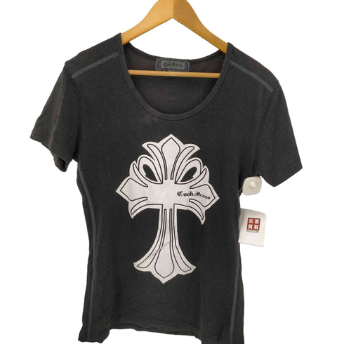 COOKJEANS クロスプリントUネックTシャツ Y2K メンズ JPN:2