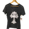 COOKJEANS クロスプリントUネックTシャツ Y2K メンズ JPN:2
