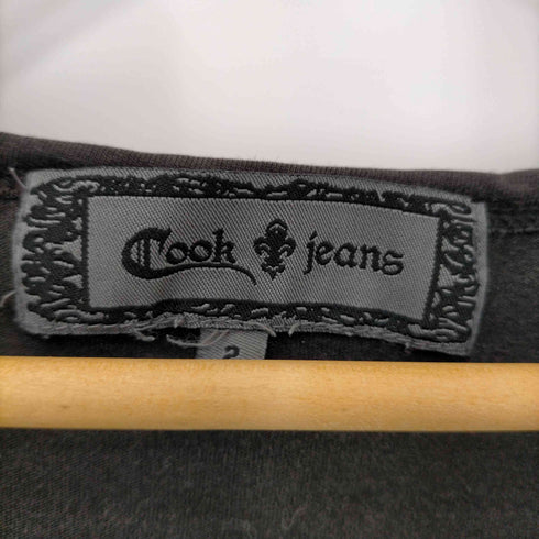 COOKJEANS クロスプリントUネックTシャツ Y2K メンズ JPN:2