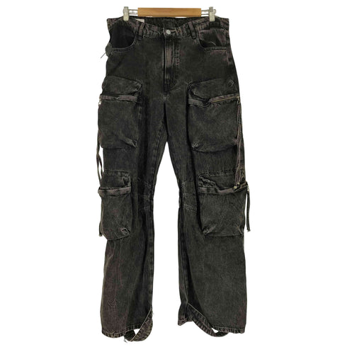 ザラ ZARA UTILITY JEANS WITH POCKETS - Black メンズ 44