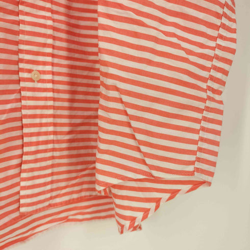 トミーヒルフィガー TOMMY HILFIGER ロゴ刺繍 ボタンダウンボーダーシャツ メンズ import:XL