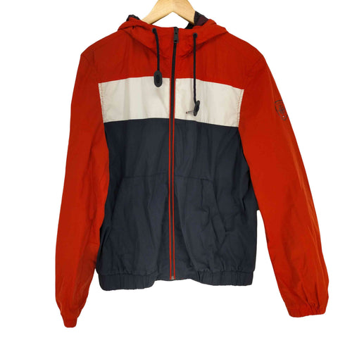 トミーヒルフィガー TOMMY HILFIGER トリコカラーナイロンフーデッドジャケット メンズ JPN:M