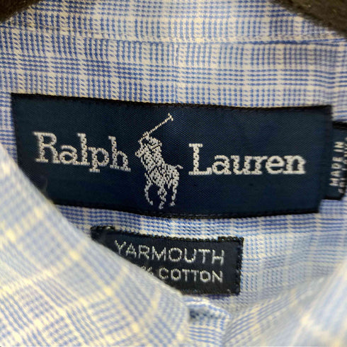 ラルフローレン RALPH LAUREN YARMOUTH スモールポニー刺繍BDチェックシャツ メンズ