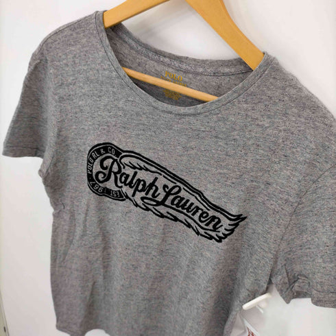 ポロラルフローレン POLO RALPH LAUREN フロントフロッキープリントクルーネックTシャツ メンズ import:S