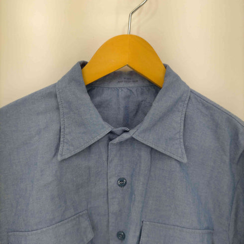 ユーエスネイビー U.S.NAVY 両フラップポケット シャンブレーシャツ メンズ import:M