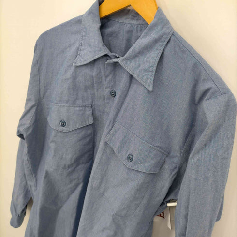 ユーエスネイビー U.S.NAVY 両フラップポケット シャンブレーシャツ メンズ import:M