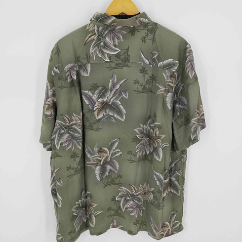 クラフトアンドバロー Croft&Barrow リーフ柄 レーヨンシャツ S/S メンズ JPN:XL