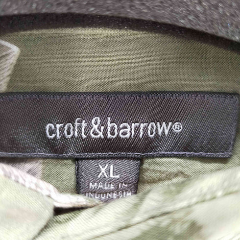 クラフトアンドバロー Croft&Barrow リーフ柄 レーヨンシャツ S/S メンズ JPN:XL