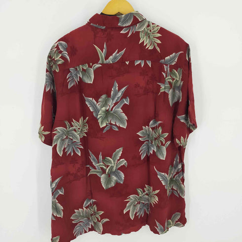 クラフトアンドバロー Croft&Barrow リーフ柄 レーヨンシャツ S/S メンズ JPN:XL