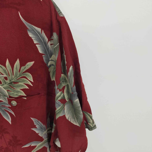 クラフトアンドバロー Croft&Barrow リーフ柄 レーヨンシャツ S/S メンズ JPN:XL