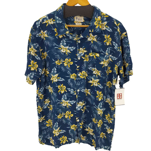 開襟アロハ ハイビスカス メンズ JPN:XL