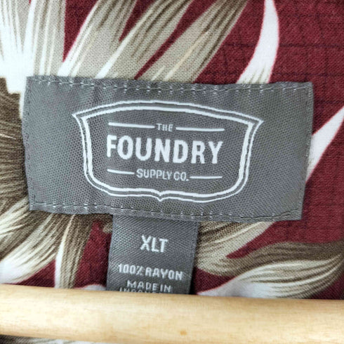 FOUNDRY リーフ柄 レーヨンアロハシャツ S/S メンズ JPN:XL