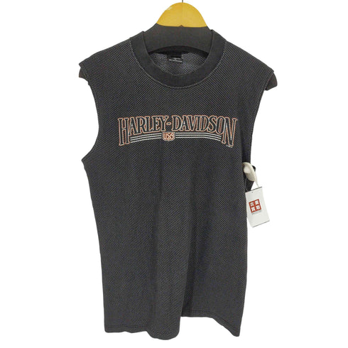 ハーレーダビッドソン HARLEY-DAVIDSON 90S ロゴプリント バックプリント メッシュタンクトップ メンズ JPN:M