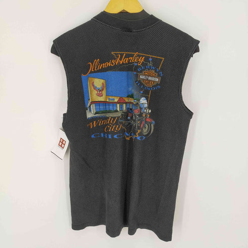 ハーレーダビッドソン HARLEY-DAVIDSON 90S ロゴプリント バックプリント メッシュタンクトップ メンズ JPN:M