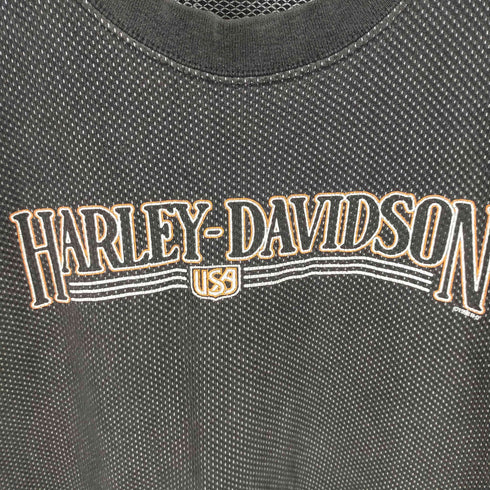 ハーレーダビッドソン HARLEY-DAVIDSON 90S ロゴプリント バックプリント メッシュタンクトップ メンズ JPN:M