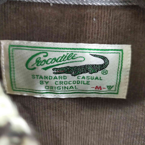 クロコダイル crocodile ロゴ刺繍 ボーダーハーフジップニットポロ メンズ JPN:M