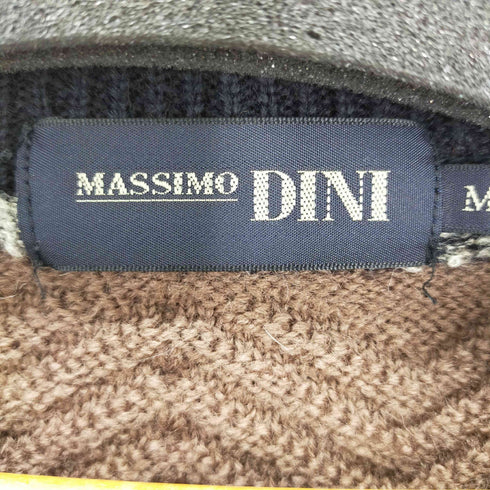 MASSIMO DINI Vネック総柄3Dニット メンズ JPN:M