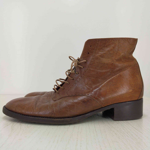 HENRY CUIR レースアップショートブーツ レディース