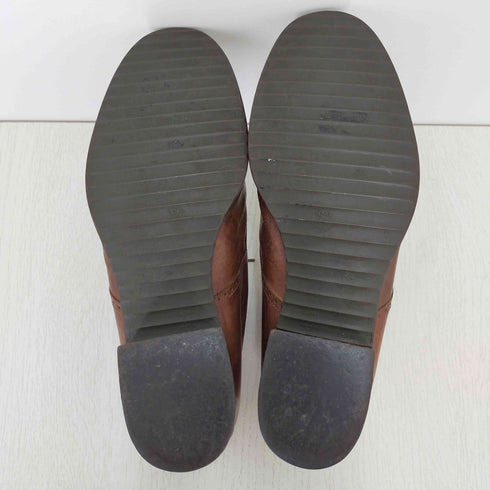 HENRY CUIR レースアップショートブーツ レディース