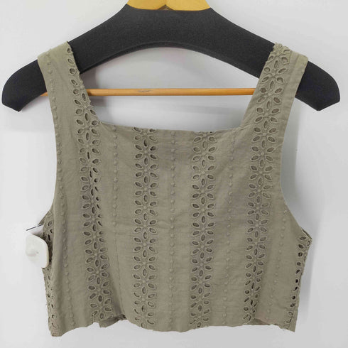ザラ ZARA カットワークタンクトップ レディース import:S