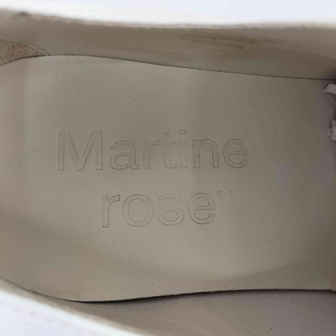 マーティンローズ Martine rose DAAB-WHITE PATENT スクエアトゥレースアップシューズ メンズ EUR:40