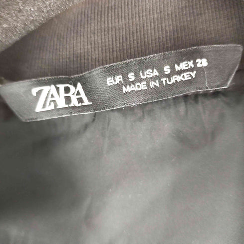 ザラ ZARA クロップドナイロンブルゾン ライトアウター MA-1 レディース import:S