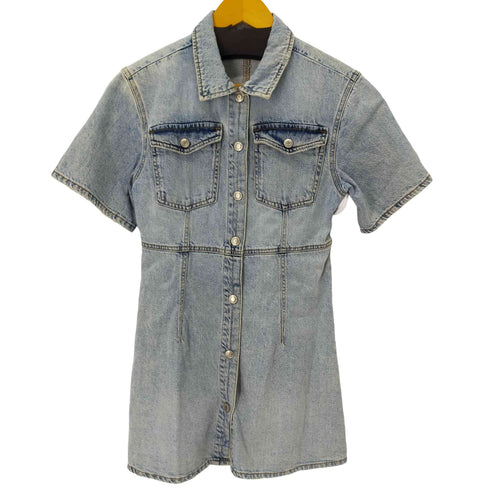 ザラ ZARA デニムワンピース ショート丈ワンピース チュニック レディース 13-14