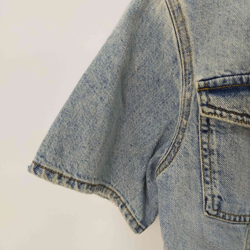 ザラ ZARA デニムワンピース ショート丈ワンピース チュニック レディース 13-14