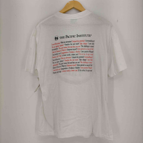 オニータ ONEITA アメリカ生地ジャマイカ製 Negative Self Talk メッセージプリントTシャツ 裾袖シングル メンズ import:L