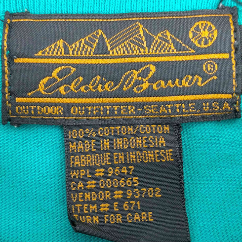 エディーバウアー Eddie Bauer 80-90s 黒タグ後期 インドネシア製 クルーネックTシャツ メンズ import:S
