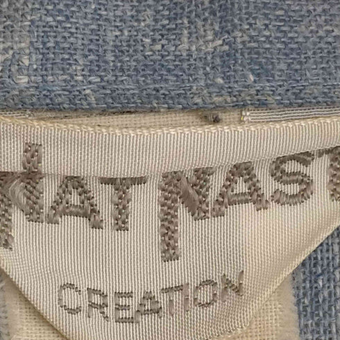 ナットナスト NAT NAST USA製 シャンブレーシャツ 半袖 チェーンステッチ 刺繍 メンズ import:M