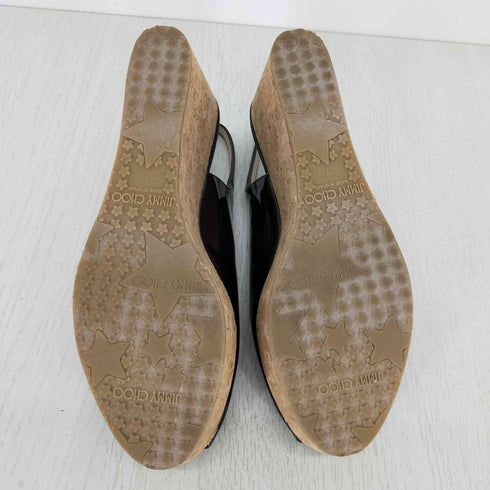 ジミーチュウ JIMMY CHOO PRAISE パテント スリングバック コルクウェッジ レディース EUR:37