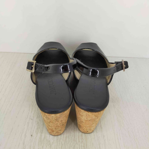 ジミーチュウ JIMMY CHOO PRAISE パテント スリングバック コルクウェッジ レディース EUR:37