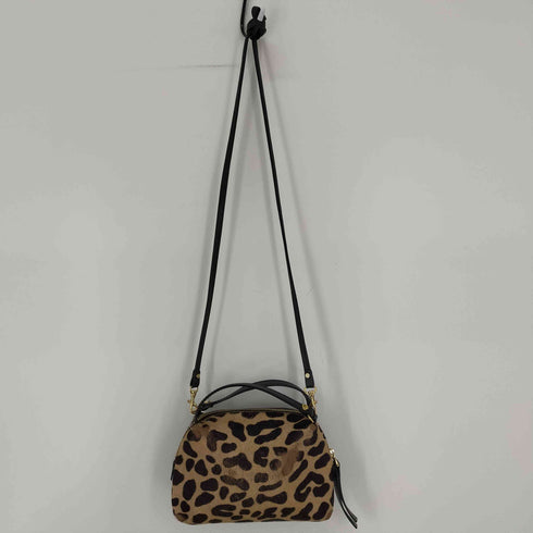 ジャンニキャリーニ GIANNI CHIARINI ハラコ 本革 レオパード柄ショルダーバッグ レディース