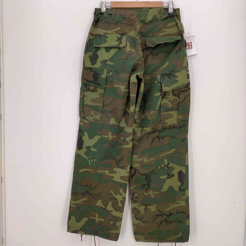 ユーエスアーミー U.S. ARMY 68年納入 TROUSERS CAMOUFLAGE POPLIN CLASS2 ERDL グリーンリーフ カモ ジャングルファティーグ メンズ SMALL REGULAR
