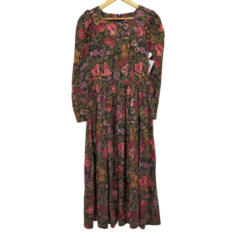 ローラアシュレイ LAURA ASHLEY 花柄 ロングフレアワンピース レディース 7