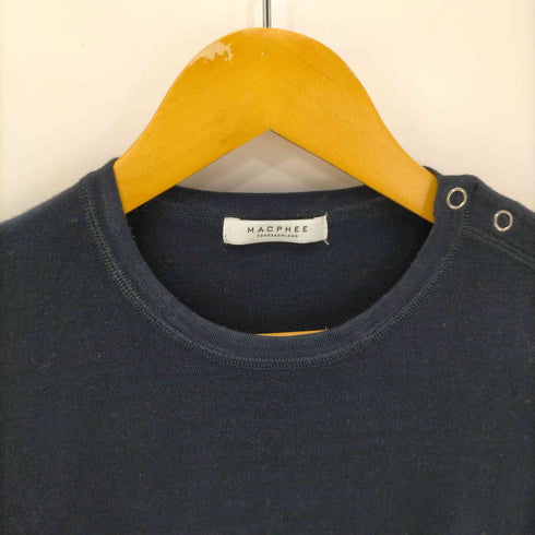 マカフィー MACPHEE 肩スナップボタン S/S リブカットソー レディース