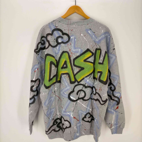 CASH ドラゴンペイントクルーネックスウェット リメイク メンズ 2XL