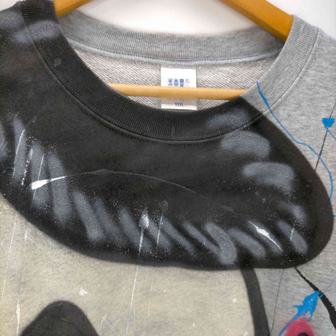 CASH 浮世絵ペイントクルーネックスウェット リメイク メンズ 3XL