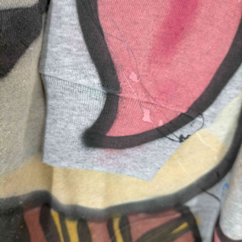 CASH 浮世絵ペイントクルーネックスウェット リメイク メンズ 3XL