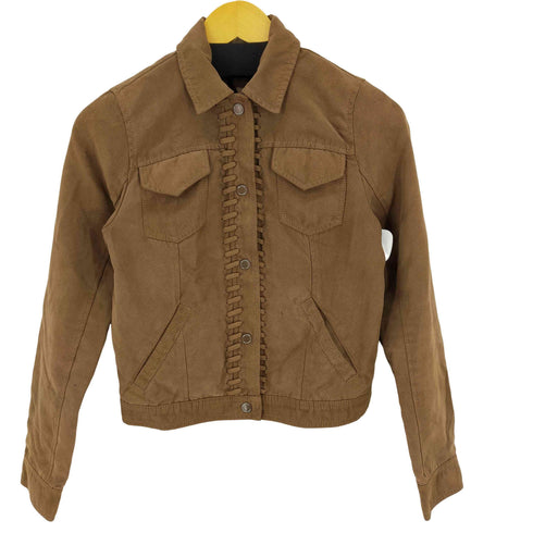ホリスター Hollister スエードジャケット 編み込み レディース import:S