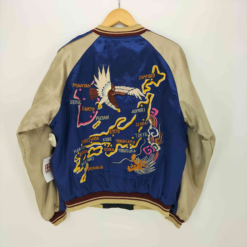 テイラートウヨウ TAILOR TOYO テーラー東洋 龍 虎 鷹 日本列島 刺繍 リバーシブル スカジャン .NO-119 SOUVENIR JACKET メンズ JPN:S
