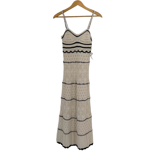 ザラ ZARA STRAPY LONG KNIT DRESS クロシェニットワンピース レディース import:S