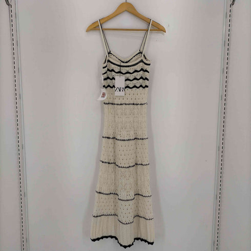 ザラ ZARA STRAPY LONG KNIT DRESS クロシェニットワンピース レディース import:S