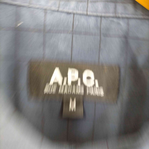 アーペーセー A.P.C. ウィンドウペンチェック レギュラーカラーシャツ メンズ JPN:M